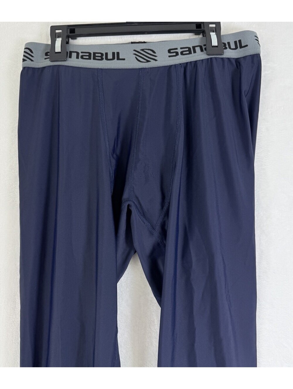 Sanabul Large Mens Base Layer Compression Pants MMA Jiu Jitsu Navy Blue
